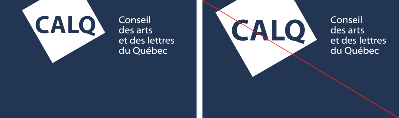 Interdiction de modifier les proportions des composantes de l'identité visuelle. Interdiction de modifier les proportions des composantes de l'identité visuelle.