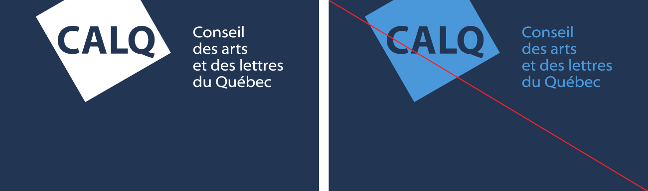 Interdiction de modifier les couleurs du logo. Interdiction de modifier les couleurs du logo.